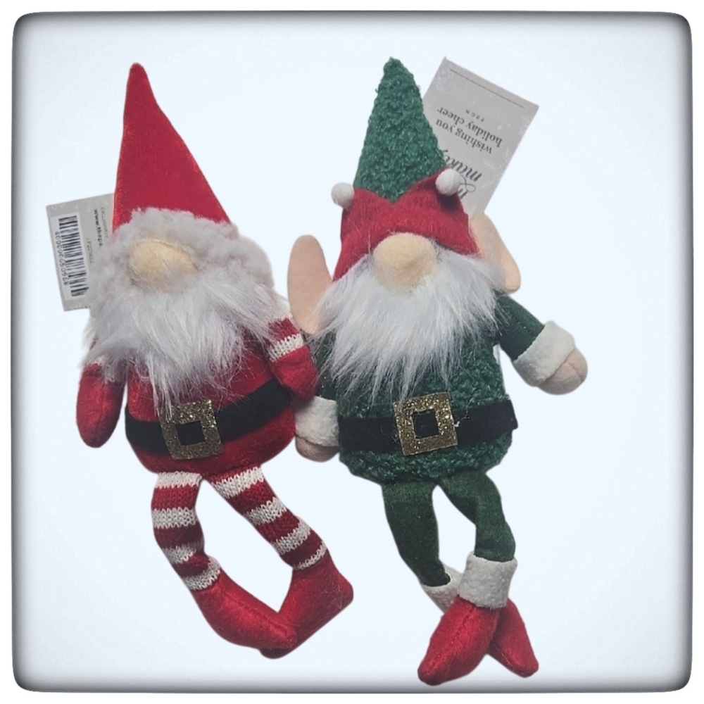 Festive Christmas Gnome Plush Set - Red and Green Holiday Decor-OS